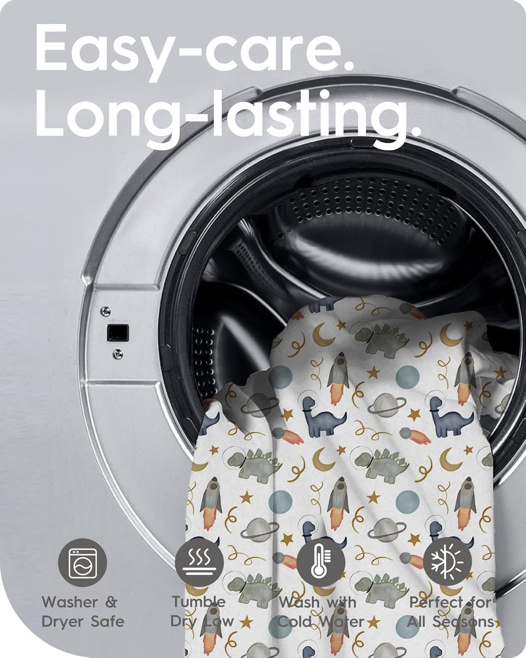 Changing Pad Cover for Girls Boys, TotBasic Premium Soft Boho Changing Table Covers, Stretchy Jersey Changing Table Sheets - Fits All Standard Changing Tables - 2 Pack (Dino Space)