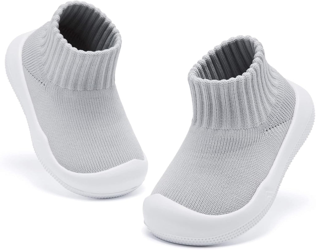 Eashi Baby Boy Girl Non-Skid Indoor Infant Walking Shoes Breathable Warm Elastic Sock Shoes with Memory Sole Protect Toes Outdoor Sneakers