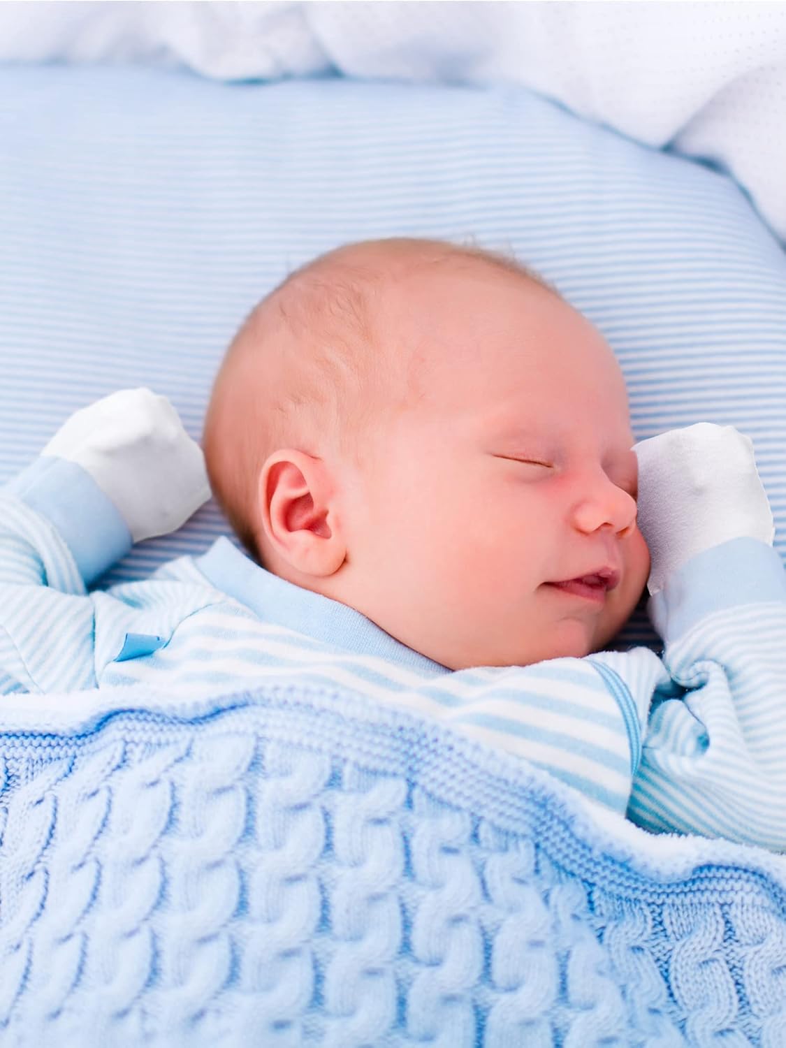 Newcotte 12 Pairs Adjustable Preemie Baby Mittens No Scratch Newborn Cotton Breathable Gloves Warm Mitts for Boys Kids