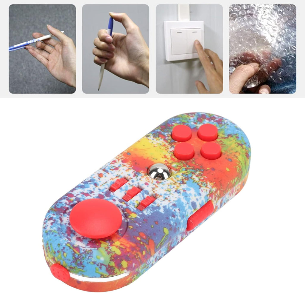Reduce Stress Relax Mood Portable Anxiety Sensory EDC Toy Sensory Controller Pad Educational Novelty Toys Relief Pressure Decompression Toys for Adults(11 Graffiti Color)
