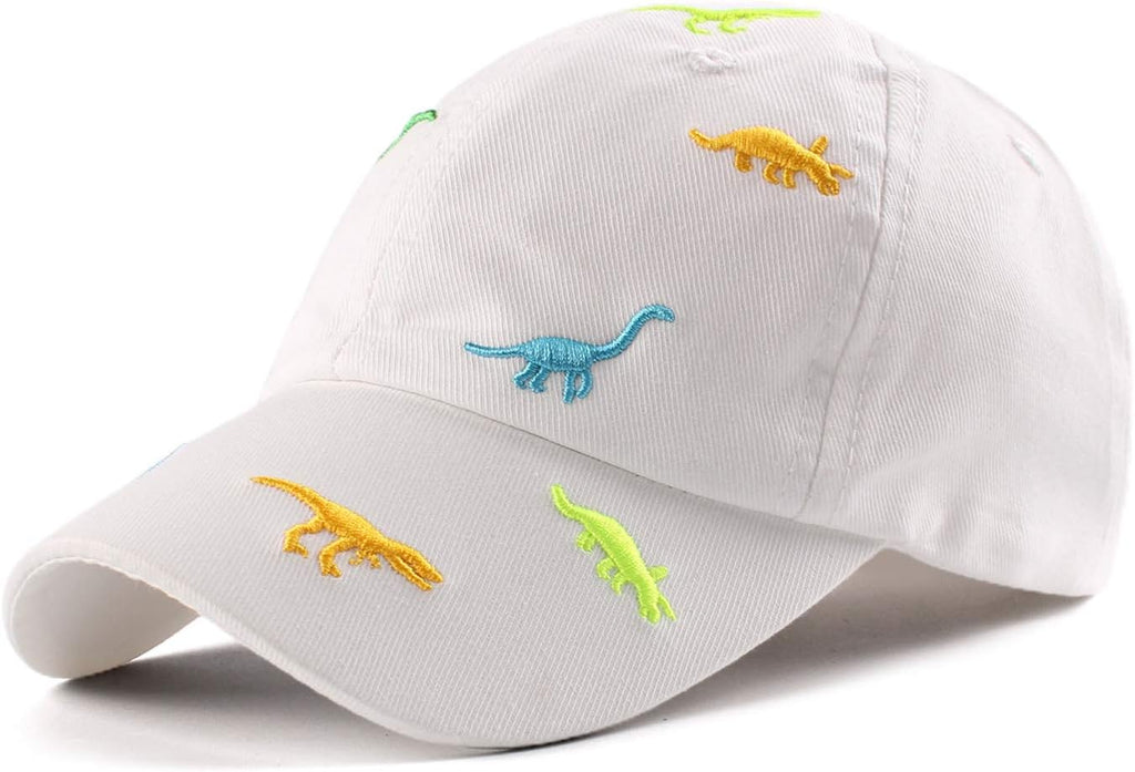JANGANNSA Dinosaur Boys Girls Caps Embroidery Baby Baseball Caps Cotton Infant Toddler Kids Hat Spring Summer Autumn 2-6Y