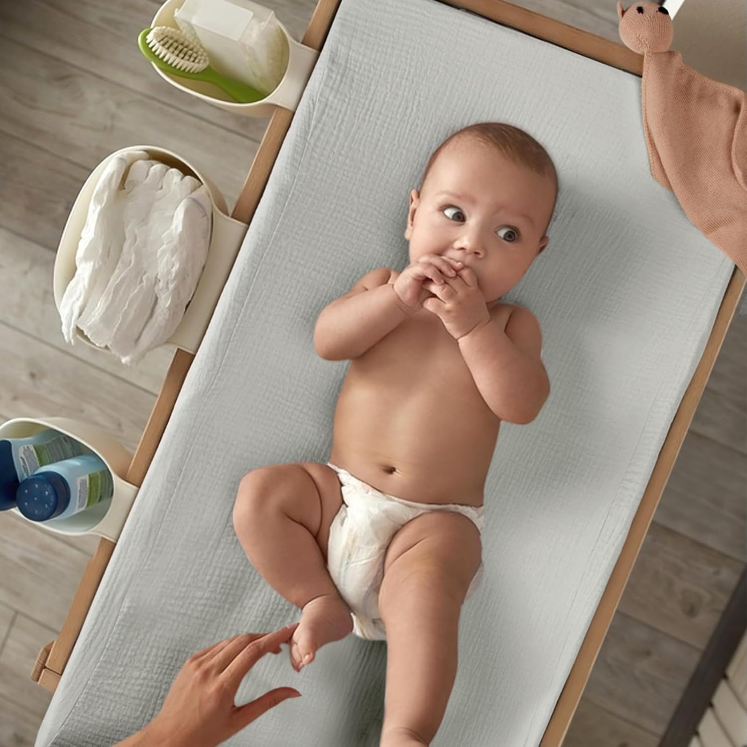 lulumoon Baby Changing Pad Cover: Muslin Diaper Changing Table Pad Cover - Changing Pad Sheets for Girls Boys