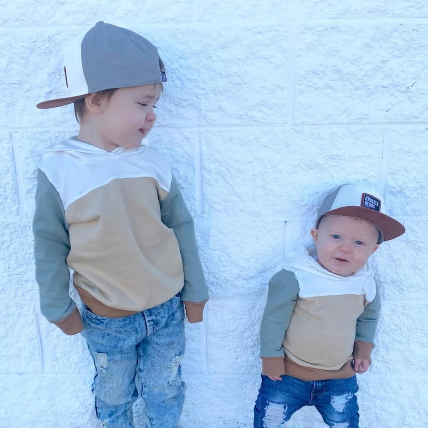 Baby Hats - Baseball Hat, Newborn Youth Flat Brim Mesh Trucker Surf Skate Bubba Bro Fitted Beach Cap Gorros para Bebes