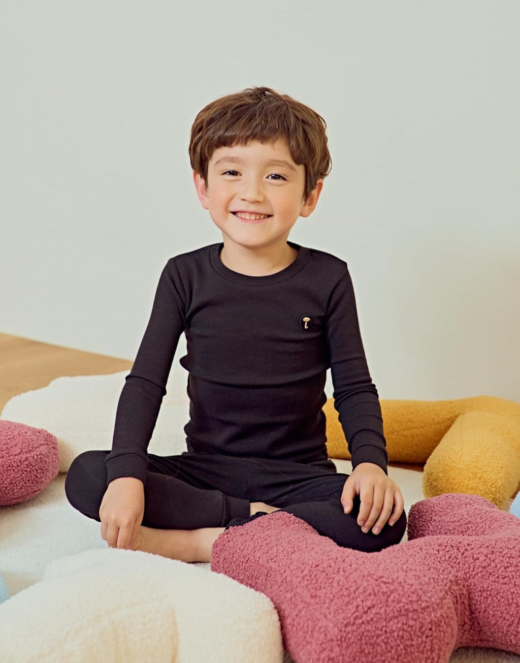 moimoln 6M-8Y Modal Cotton Solid Soft Breathable Baby Toddler Boys Girls Snug fit Pjs Long Sleeve Pajamas Set Sleepwear Daily