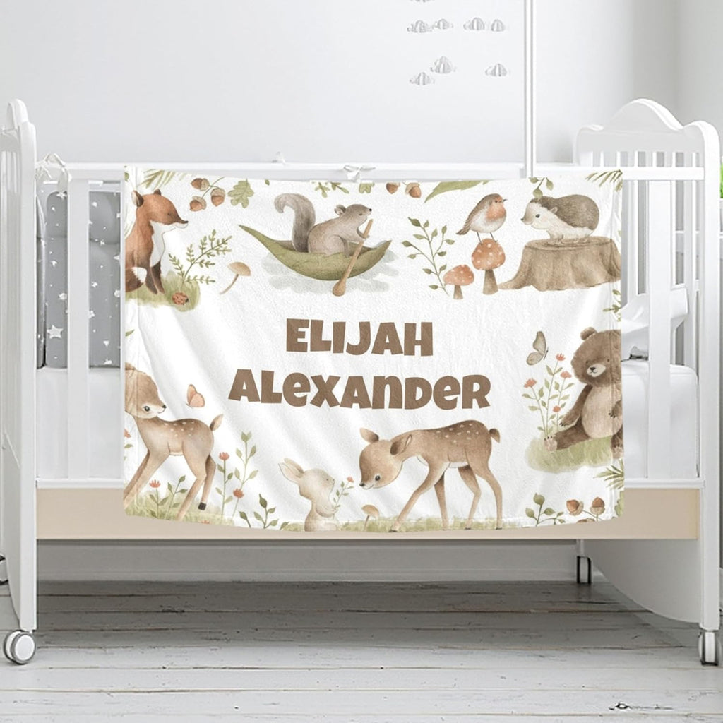 Personalized Custom Baby Blanket with Name, Swaddle Blanket for Toddlers Kids Newborn for Baby