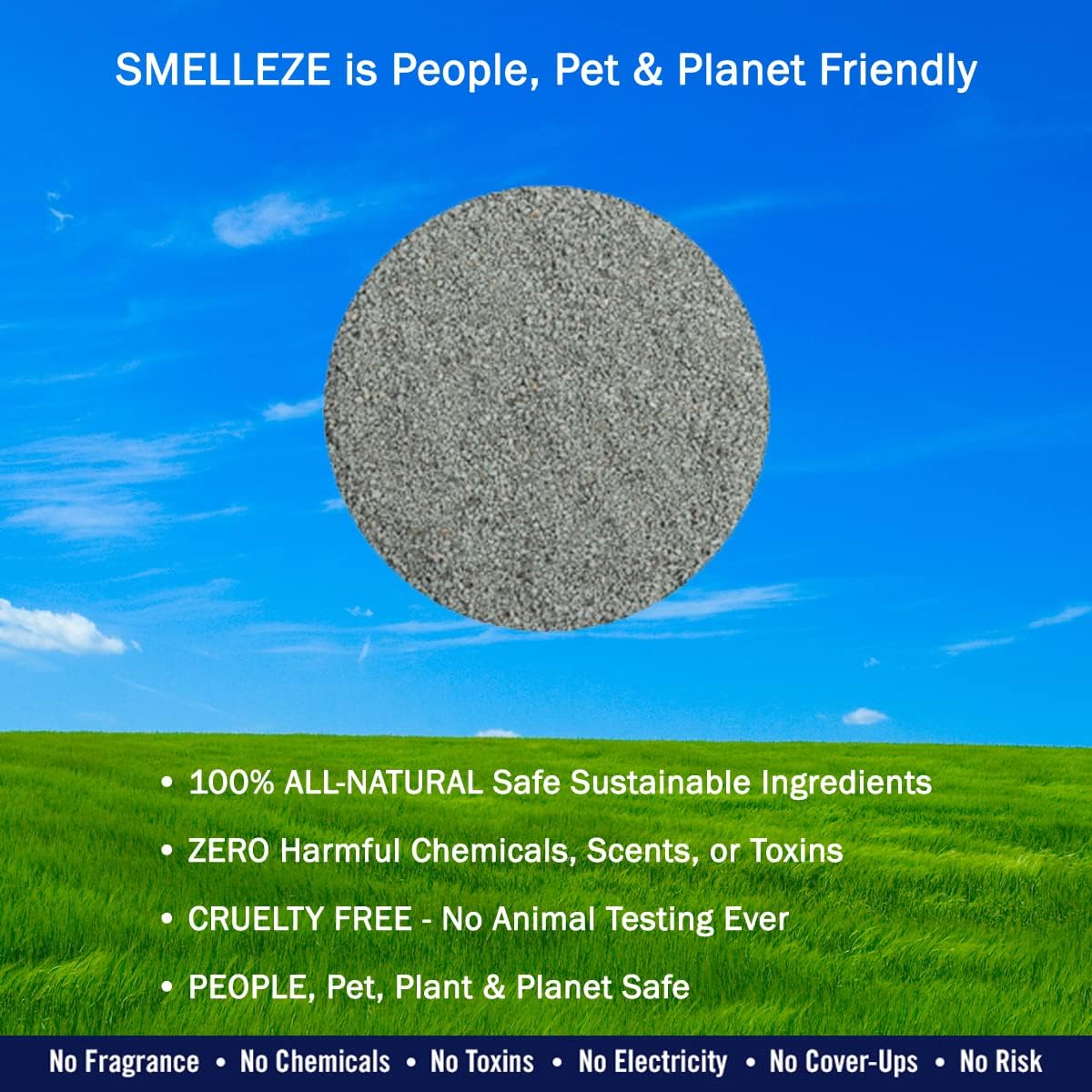 Smelleze Diaper Pail Deodorizer, Odor Eliminator for Diaper Pail, Baby Poop Deodorizer & Human Urine Odor Eliminator, Deodorizes Infant & Adult Diaper Pails - 50 lb. Granules