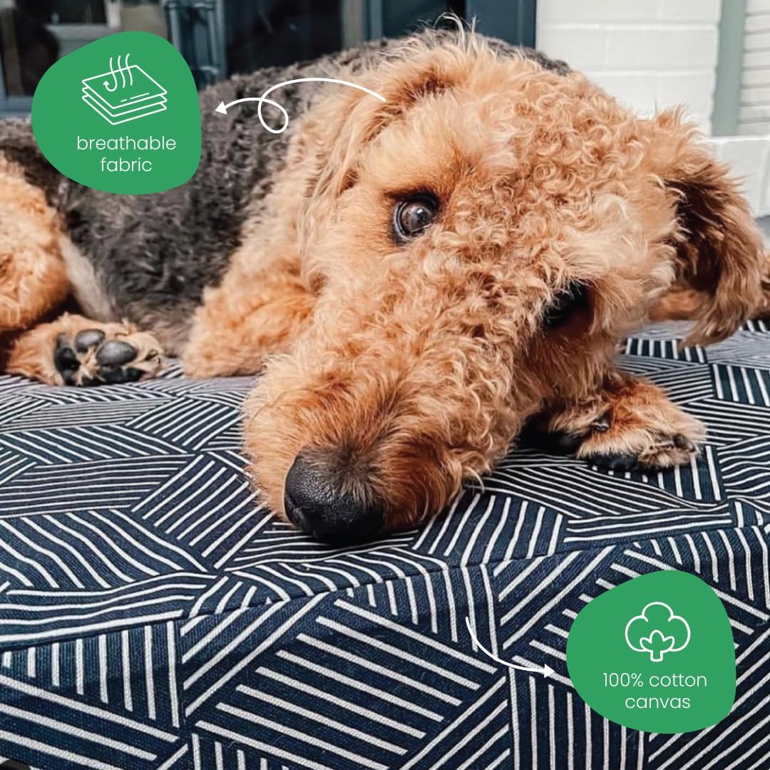 Molly Mutt Large Crib Mattress Cover - Rough Gem Print - Measures 27”x52”x5”- 100% Cotton - Durable - Breathable - Sustainable - Machine Washable Dog Bed Cover