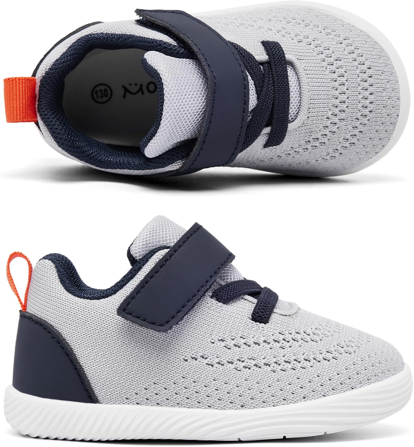 MORENDL Toddler Sneakers Baby Boys & Girls Barefoot Shoes Lightweight Breathable Walking Running Tennis Athletic Sport Shoes