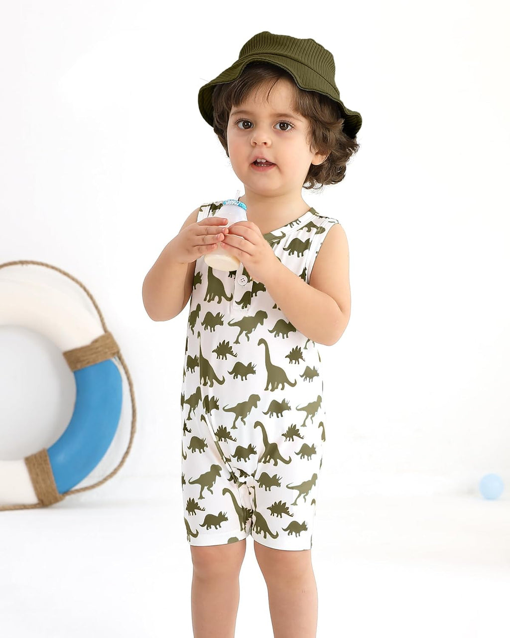 NZRVAWS Newborn Baby Boy Clothes Infant 0 3 6 9 12 Months Romper Sleeveless Jumpsuit Bodysuit Hat