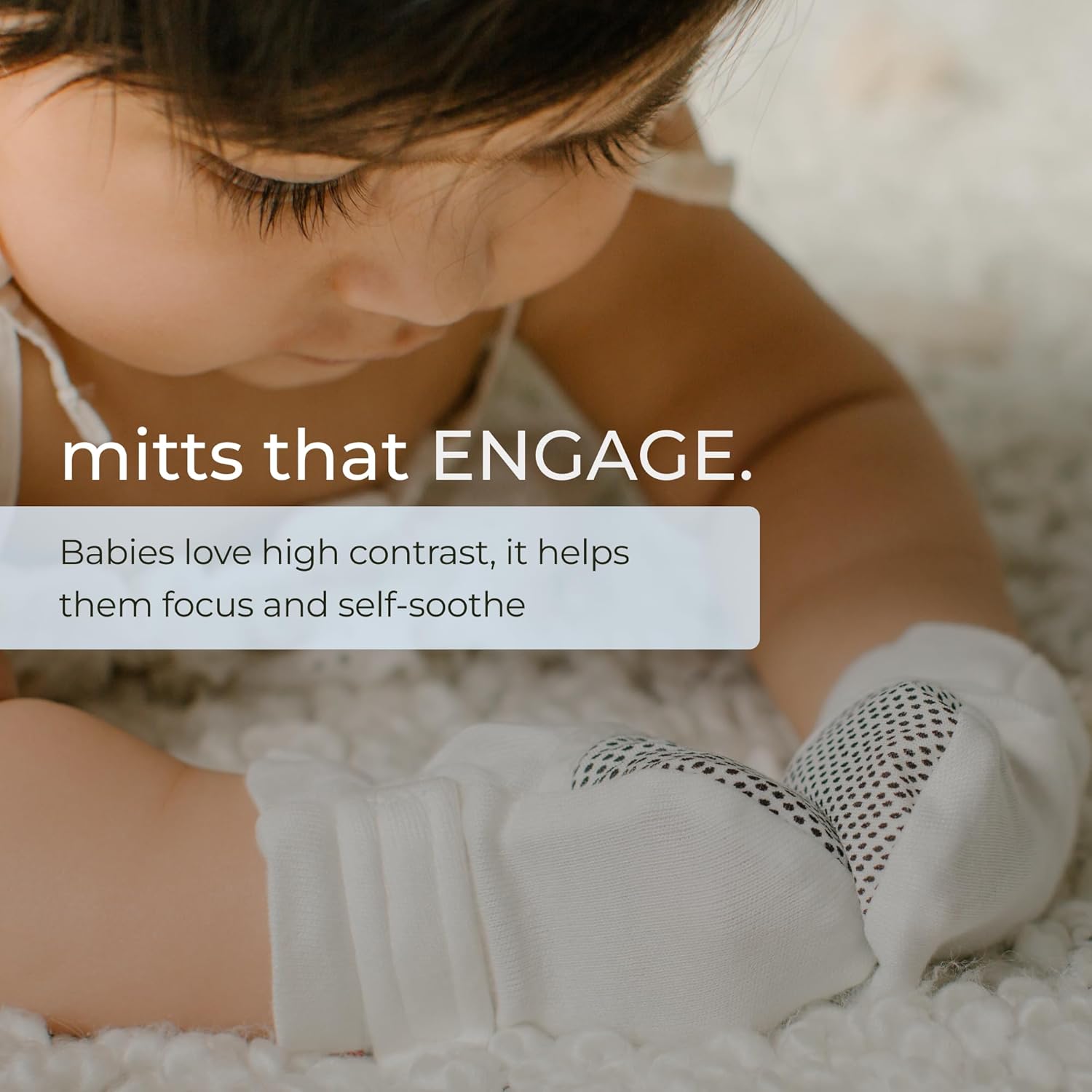 goumikids Viscose Made from Bamboo Cotton Anti-Scratch Soft Stay-On Mitts