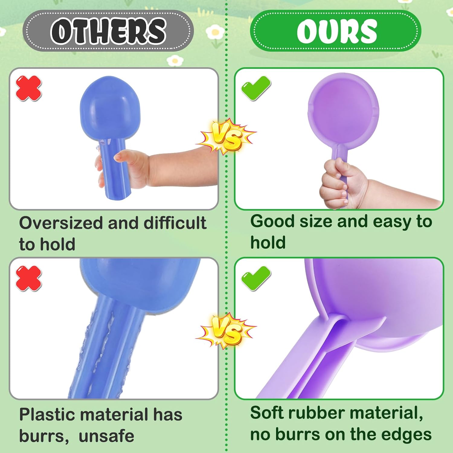 Small Soft Bath Toys for Toddlers 1-3 - Super Easy to Clean Water Table Toys Baby Tub Swimming Pool Toy Fun Tactile Training Newborn Gifts, 3Packs (Green)