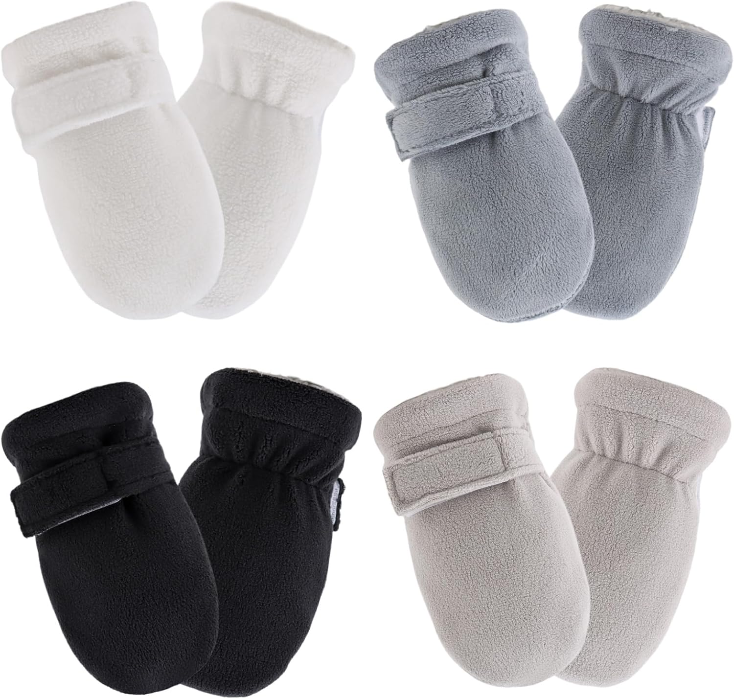 Zsedrut No Scratch Baby Mittens Toddler Infant Fleece Lined Gloves Winter Warm Mitten for Baby Boys Girls