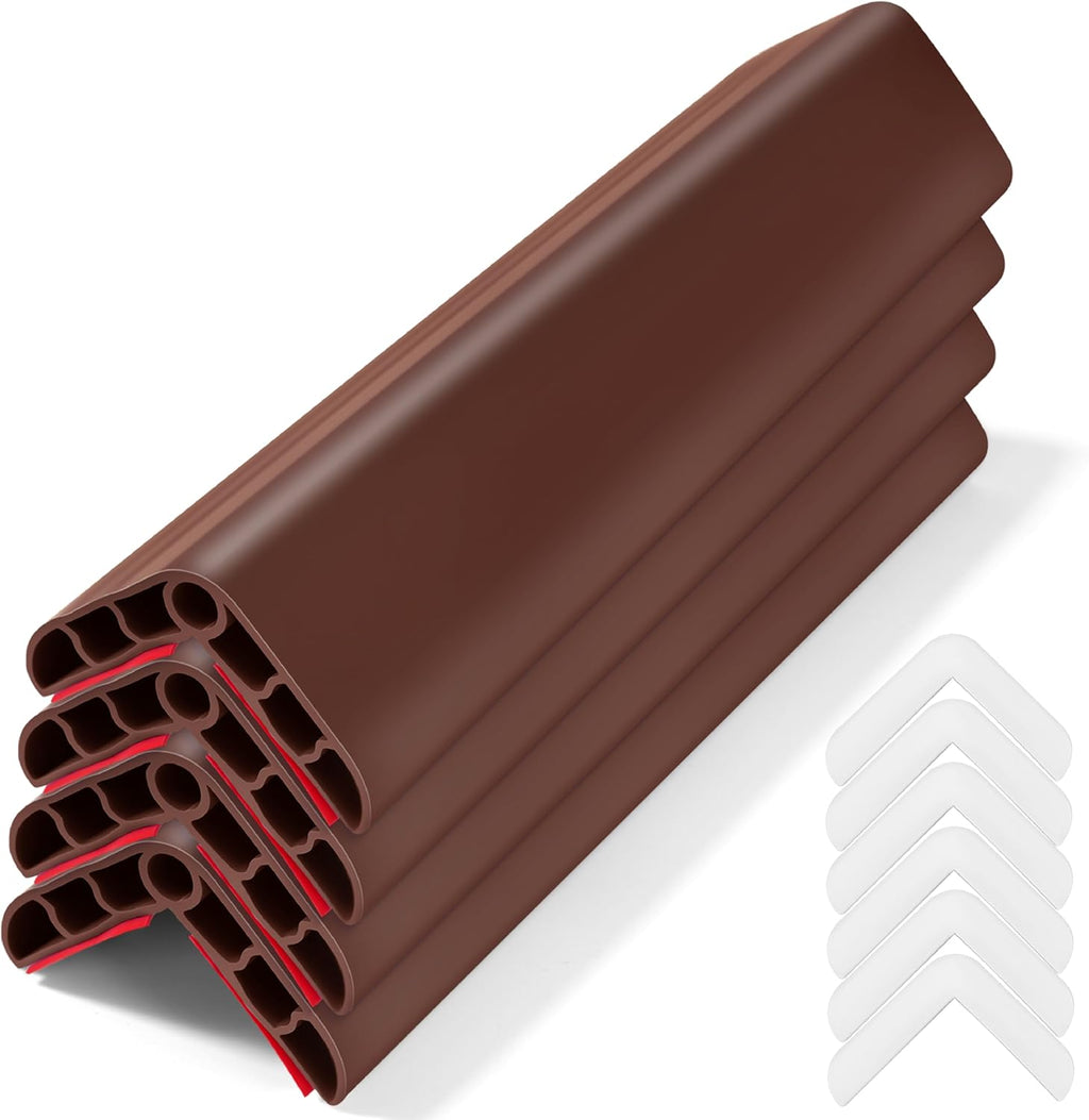 Wall Corner Edge Protector 4 Pack,1.57x1.57x23.62x0.28 inch Soft Baby Proof Corner Guards for Sharp Edges, Self-Adhesive Corner Protectors for Home, Kindergarten,Thickness-7mm(0.28 in)