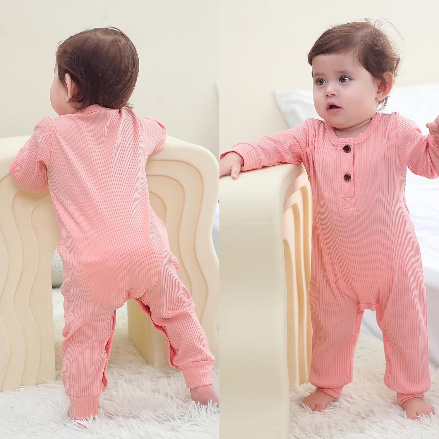 Baby Bodysuit and Pant Sets Ribbed Romper Soft Newborn Boy Girl Clothes Outfits Layette Gift Set