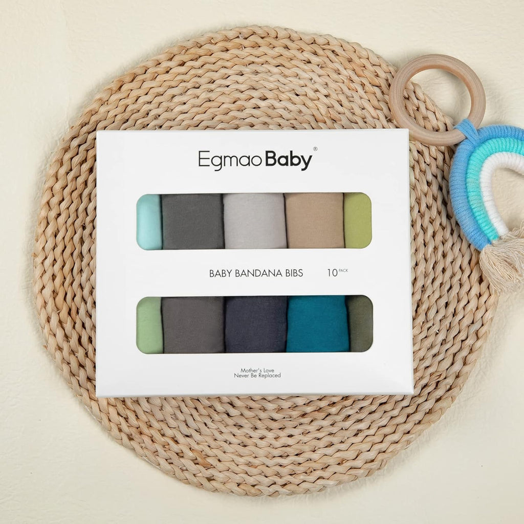 Baby Bandana Drool Bibs for Boys Girls,Super Absorbent Triangle Baby Bibs for Drooling and Teething,100% Cotton Soft for Infant,Newborn 10Pack