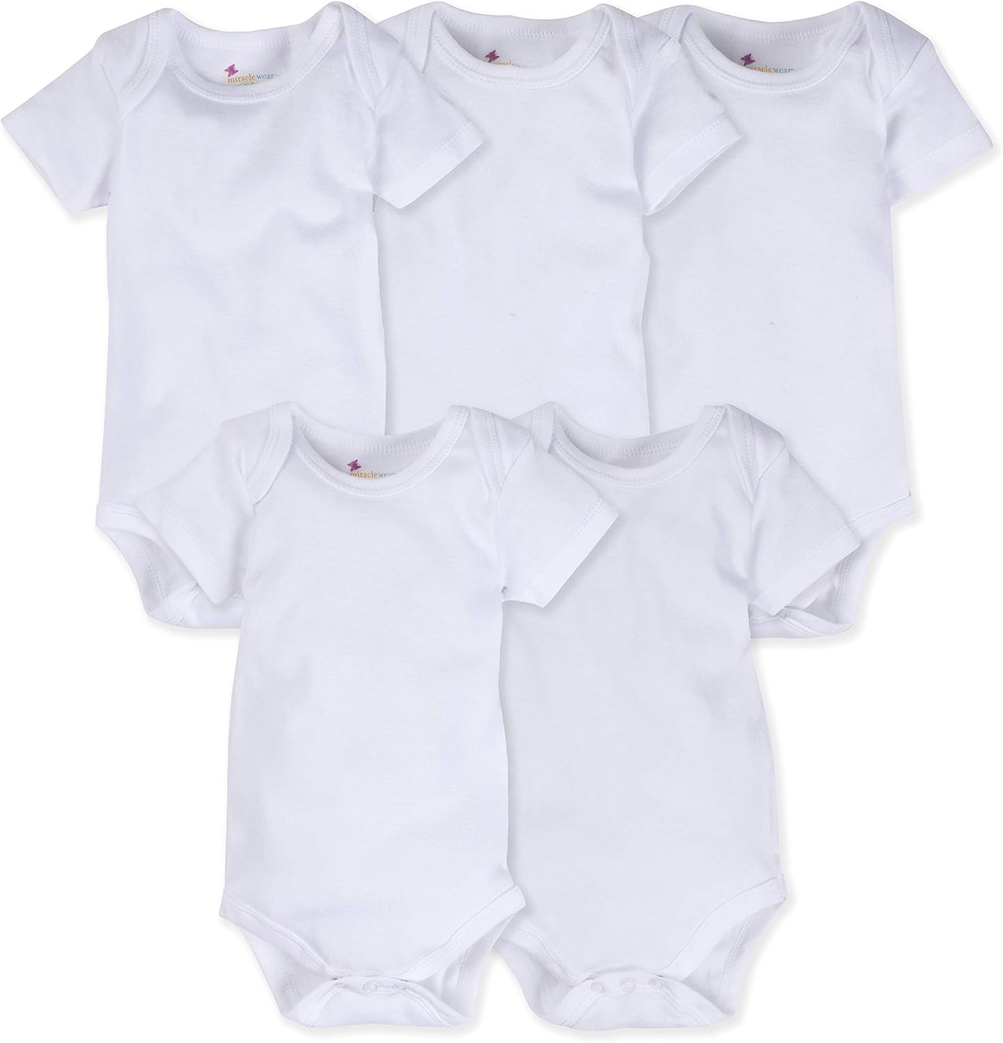 Miracle Baby 5-Pack Bodysuits