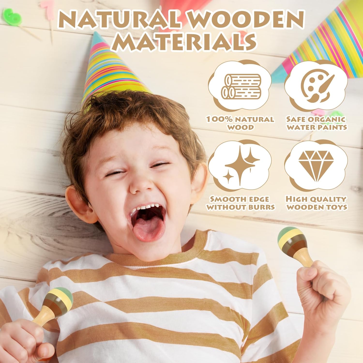 Musical Instruments Set Toys for Toddlers 1-3 - Neutral Colors Wooden Montessori Toys Percussion Music Modern Xylophone Drum Birthday Chirstmas Gifts for 1 2 3 Year Old Kids Baby Toddlers Boys Girls