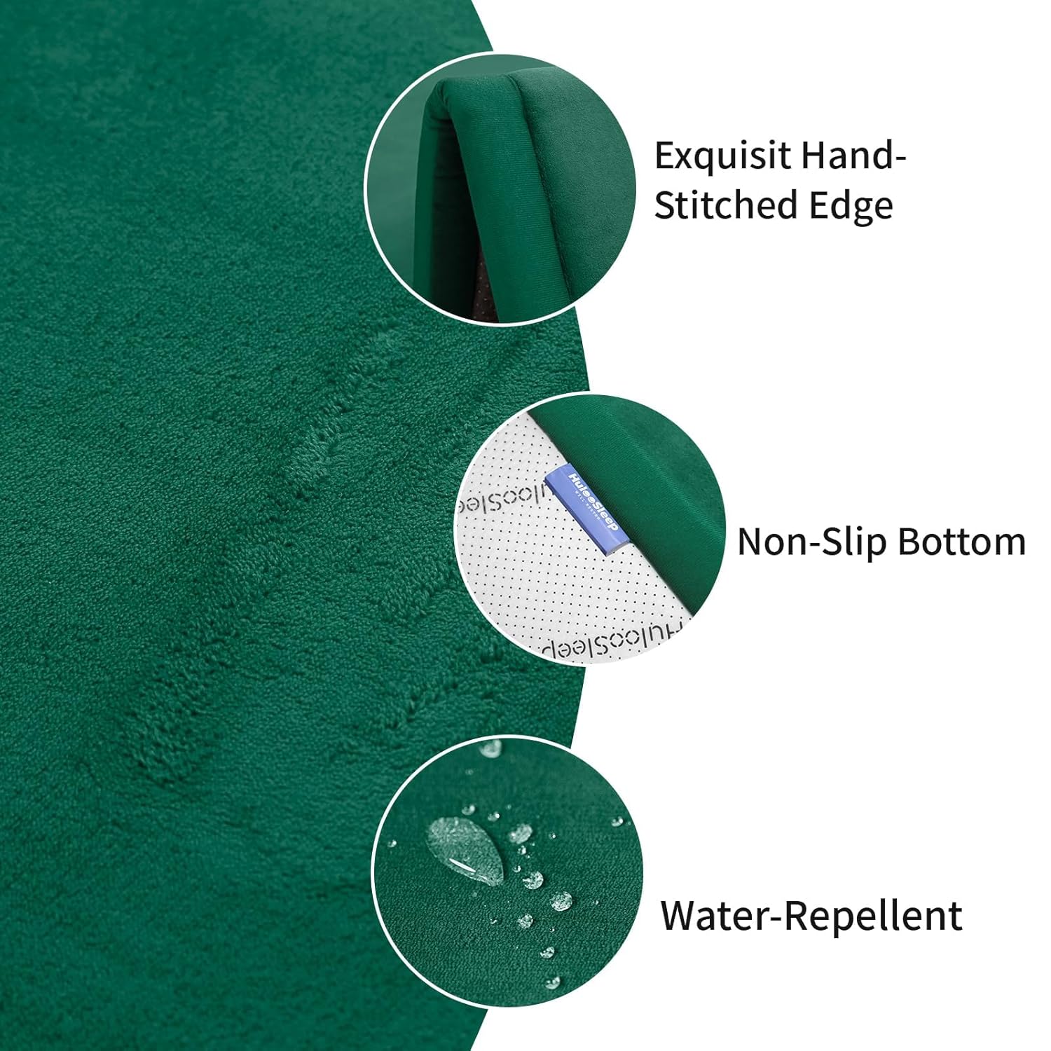 Baby Play Mat for Floor,1.3" Thick Elasti-Foam 74×50 Playpen Mat for Toddlers Infant kids,Water-Repellent Soft Coral Velvet for Tummy Time, Non-Slip Backing for Crawling,Tatami Style(Dark Green)