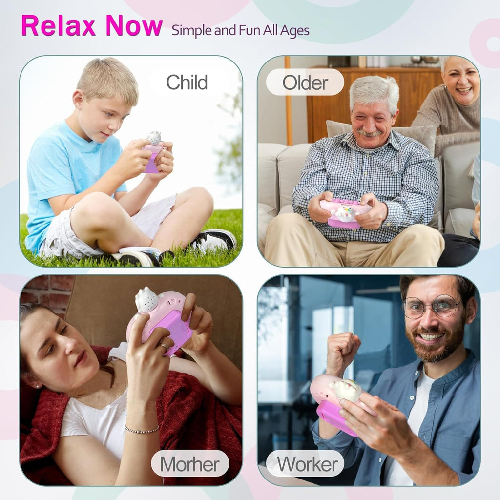 Fast Push Game Pop Fidget Toys for Kids Adults, Handheld Puzzle Game Sensory Toys with LED Screen, Quick Push Light Up Game Gifts for 3-12 Year Old Girls Boys