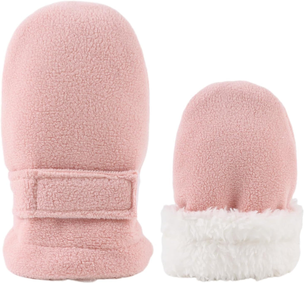 Zsedrut No Scratch Baby Mittens Toddler Infant Fleece Lined Gloves Winter Warm Mitten for Baby Boys Girls