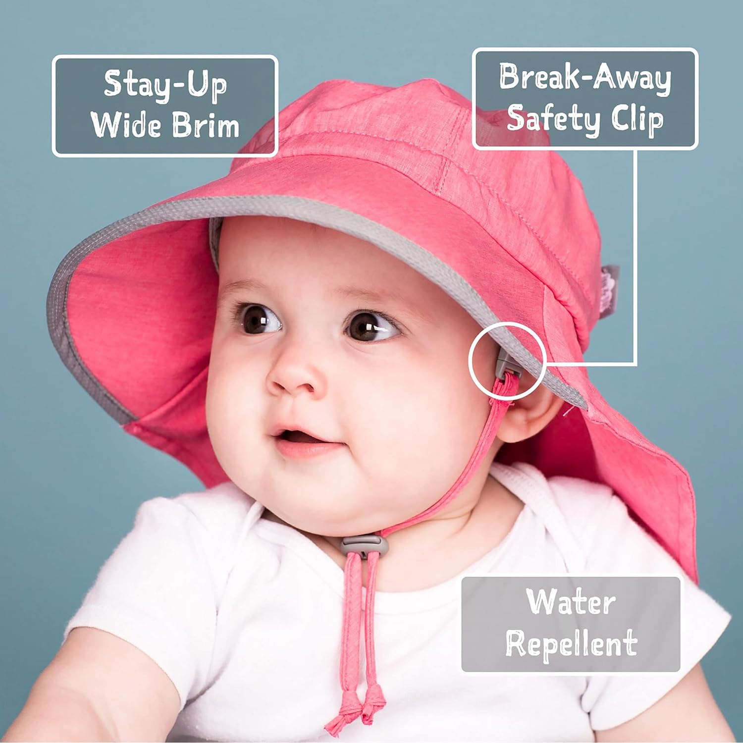 JAN & JUL Summer Adventure Wide Brim 50+ UPF Quick-Dry Sun-Hats for Kids