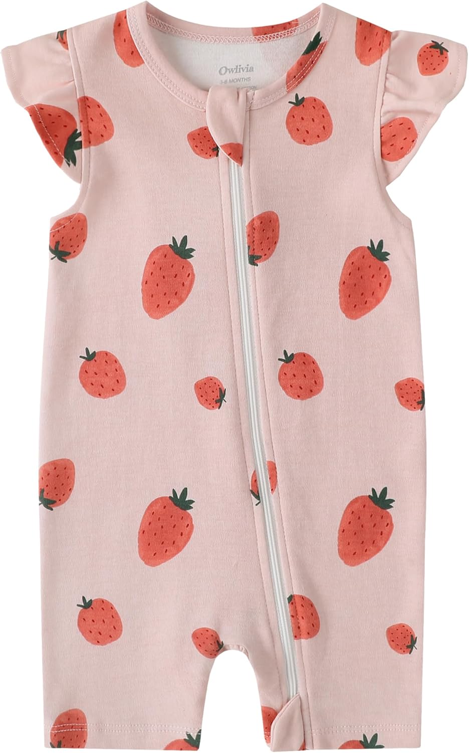 Owlivia Baby Short Sleeve Summer Romper Set, 2 Pack Tank Jumpsuit for Girls and Boys, Cartoon One Piece Coverall Outfit