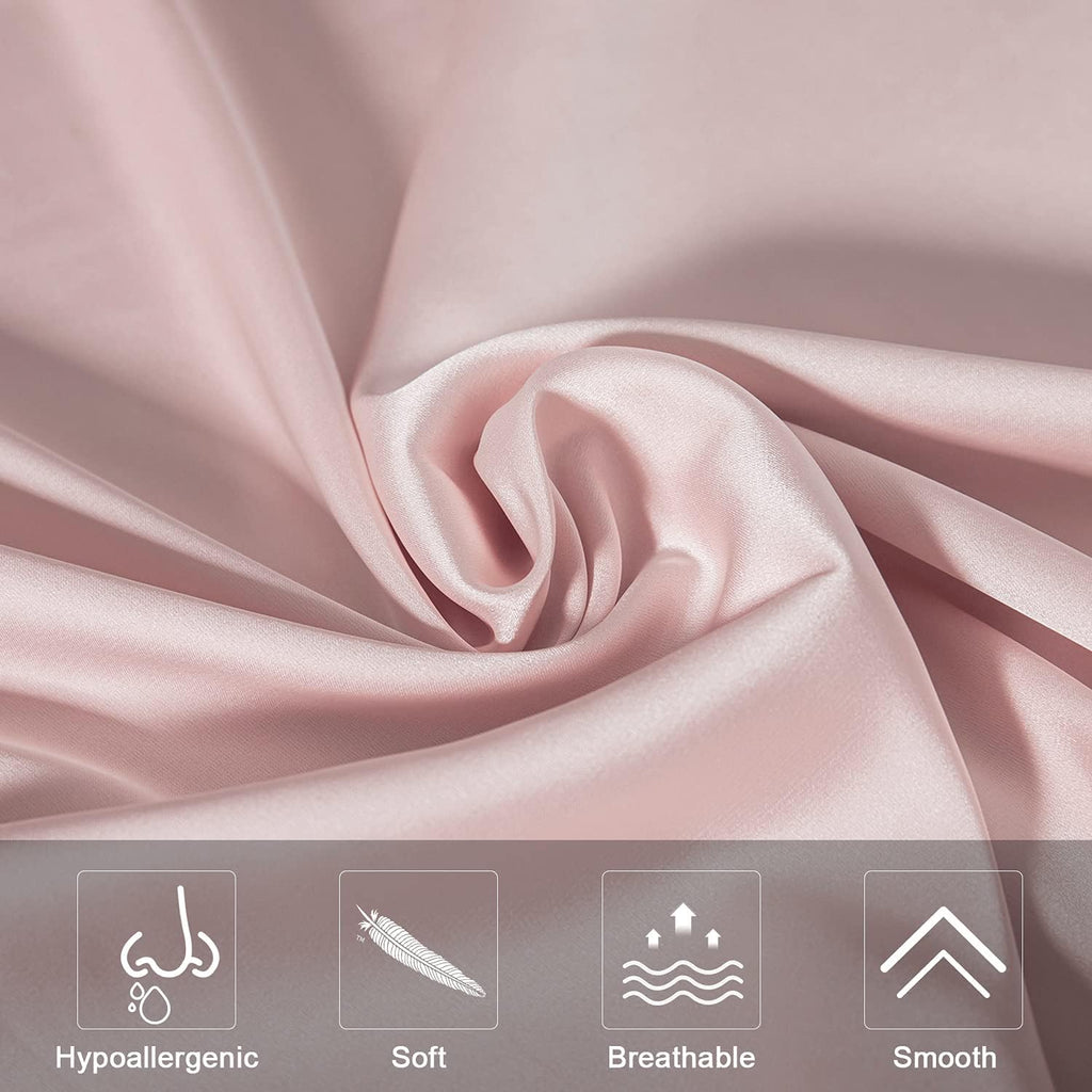 Mulberry Silk Pillowcase for Hair and Skin,Queen Size Cooling Silk Pillow Case with Hidden Zipper,Allergen Proof Dual Sides Soft Breathable Smooth Silk Pillow Cover for Women(Queen,Beige)