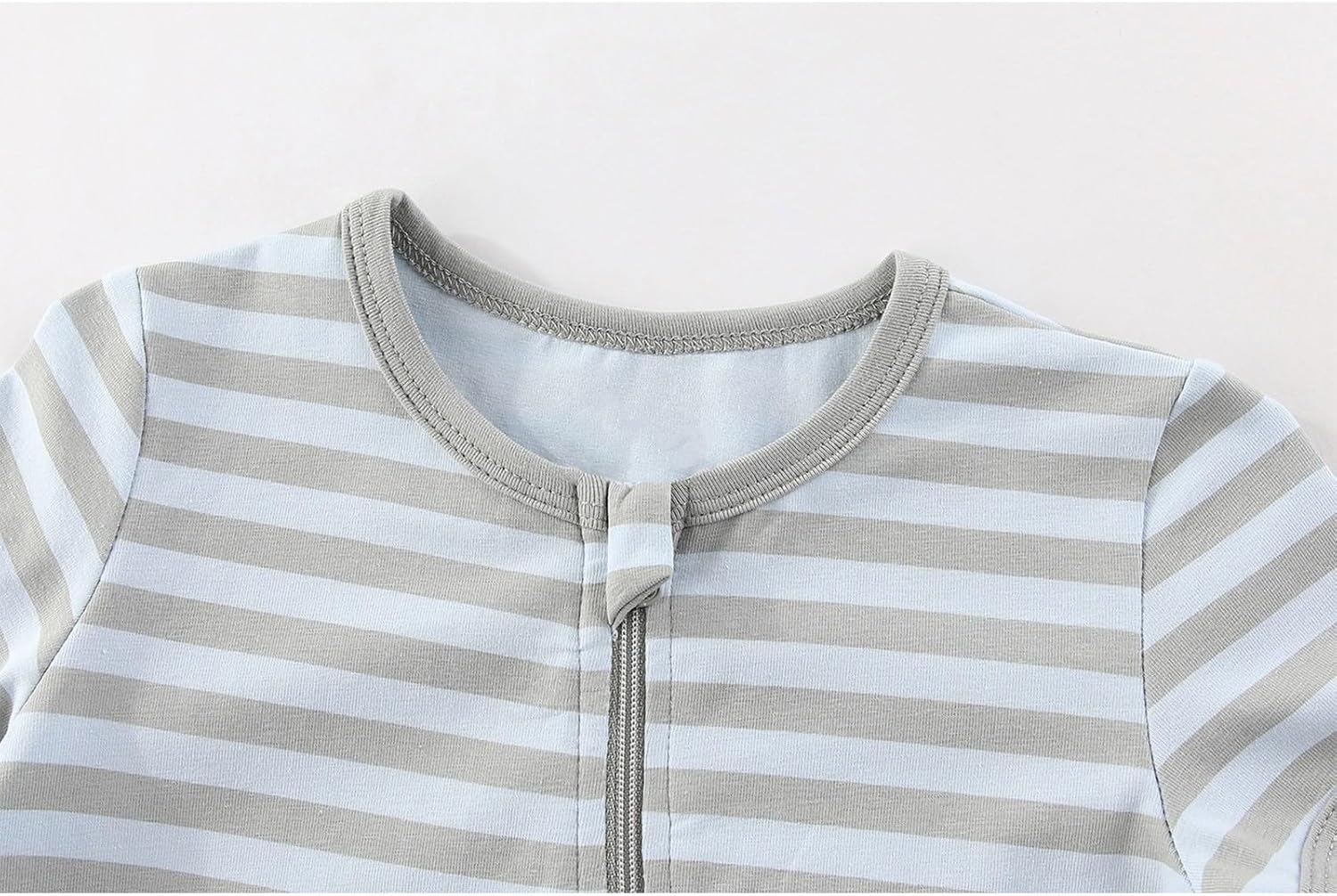 2 Pack Unisex Baby Short Sleeve Rompers 2 Way Zipper New Born One-Piece Jumpsuits 0-24Months Infant Outfits