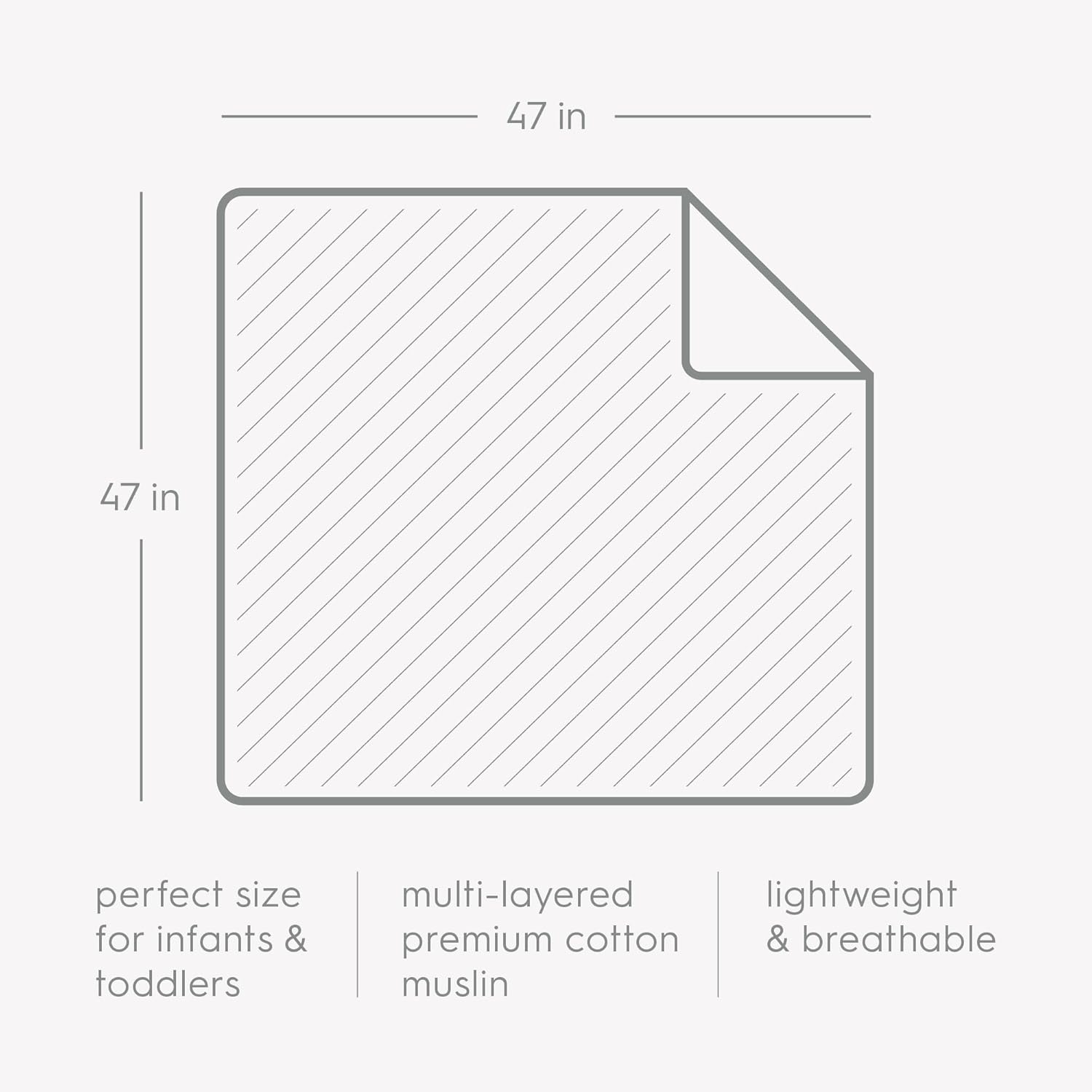 Little Unicorn Original Premium Cotton Quilt | Multi-Layered & Extra-Soft Muslin Fabric |for Babies & Toddlers (Dino Friends)