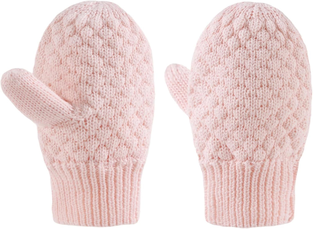 Baby Knit Mittens Toddler Boys Girls Gloves Winter Infant Newborn No Scratch Mitten 0-3 Years