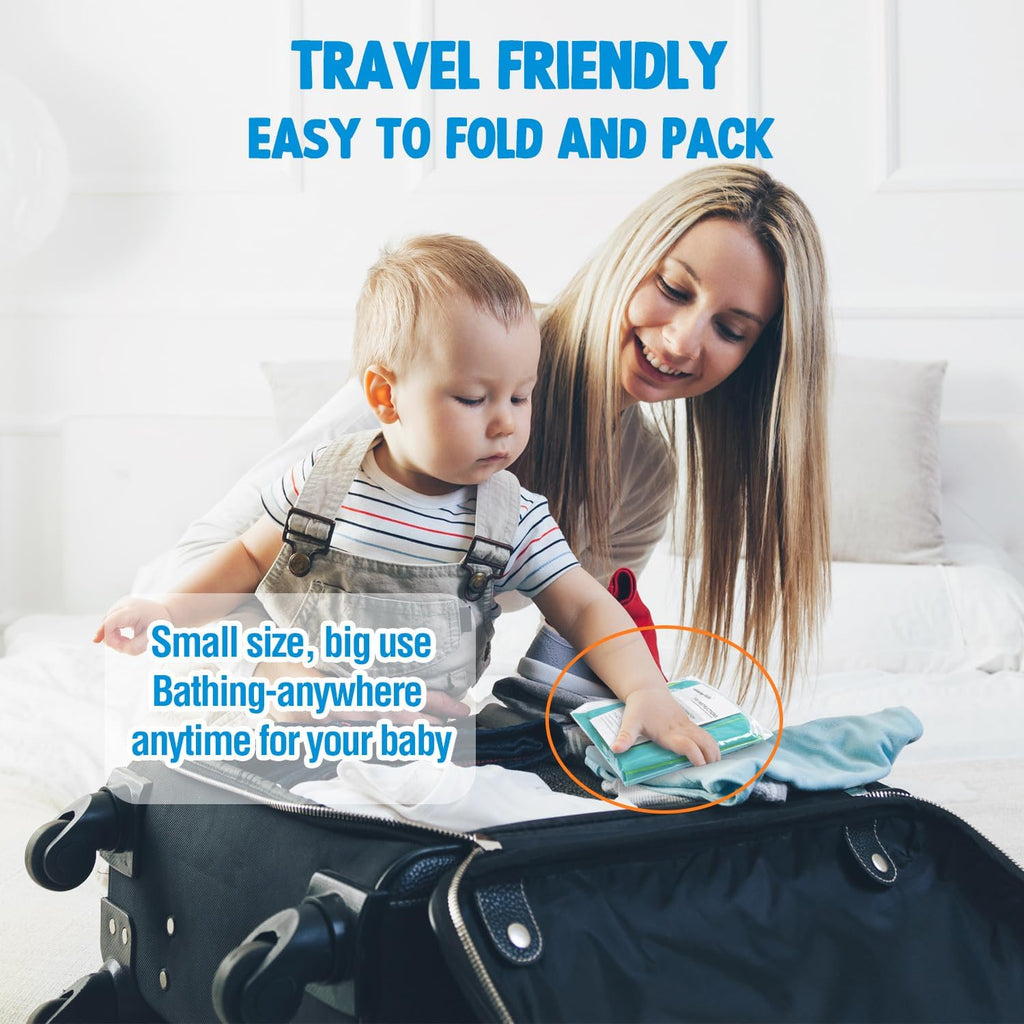 I Inflatable Baby Bathtub, Baby Tubs for Newborns to Toddlers, Infant Bathtub for Baby Travel Essential for Age from 0 to 6 Months,Baby Lounger Pillow for Newborn