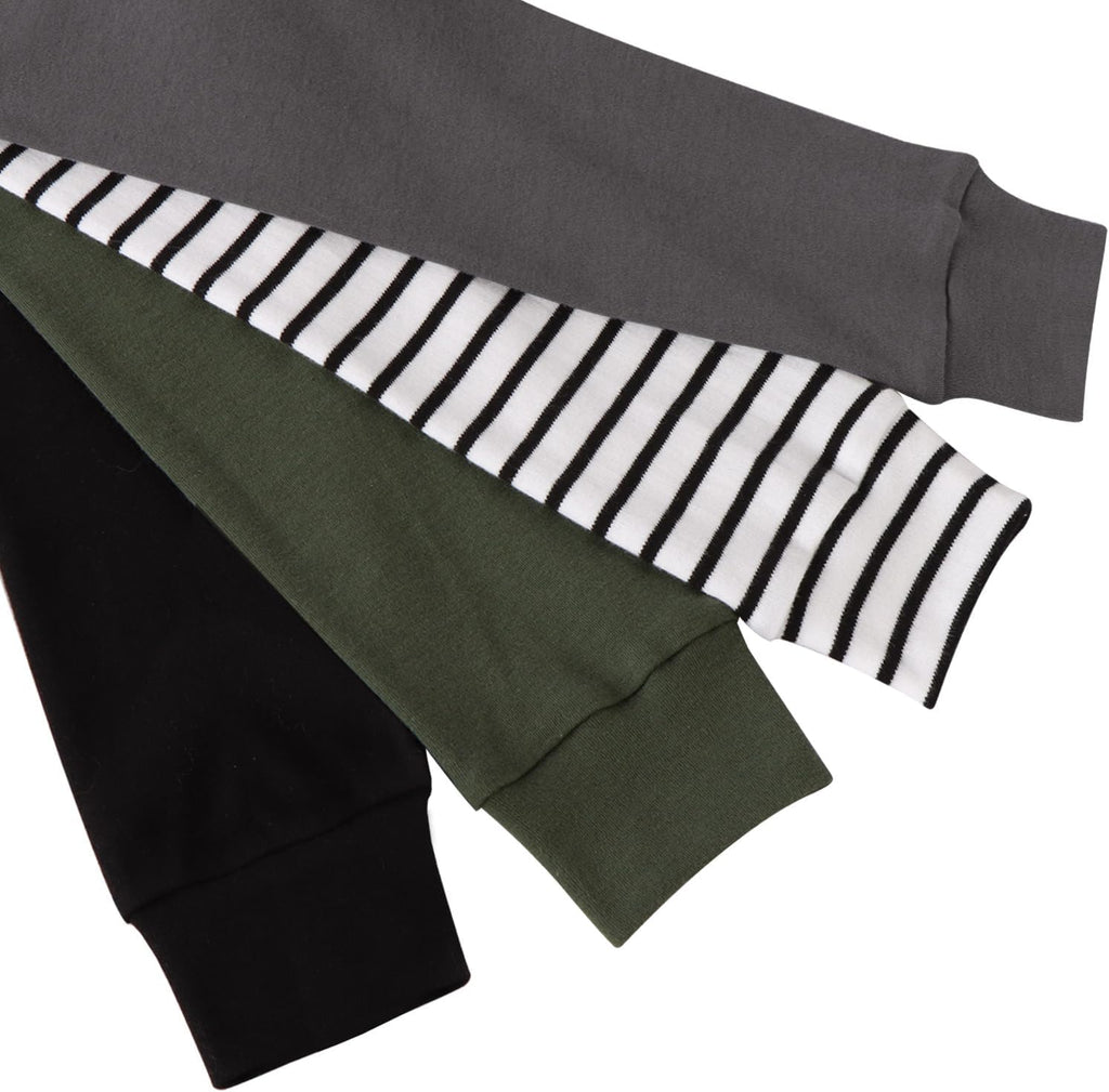 GLASH Kids Baby and Toddler Boys Cotton Pants, 4 Pack 2T-6Y Joggers Sweatpants for Boys