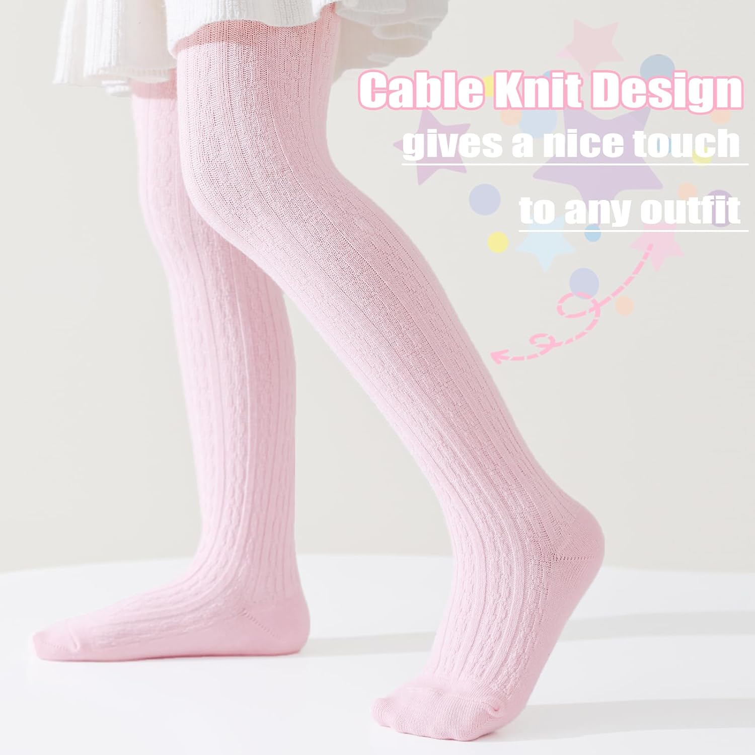 Mini angel Baby Tights Toddler Cable Knit Tights Cotton Warm Leggings Pantyhose Soft Stockings