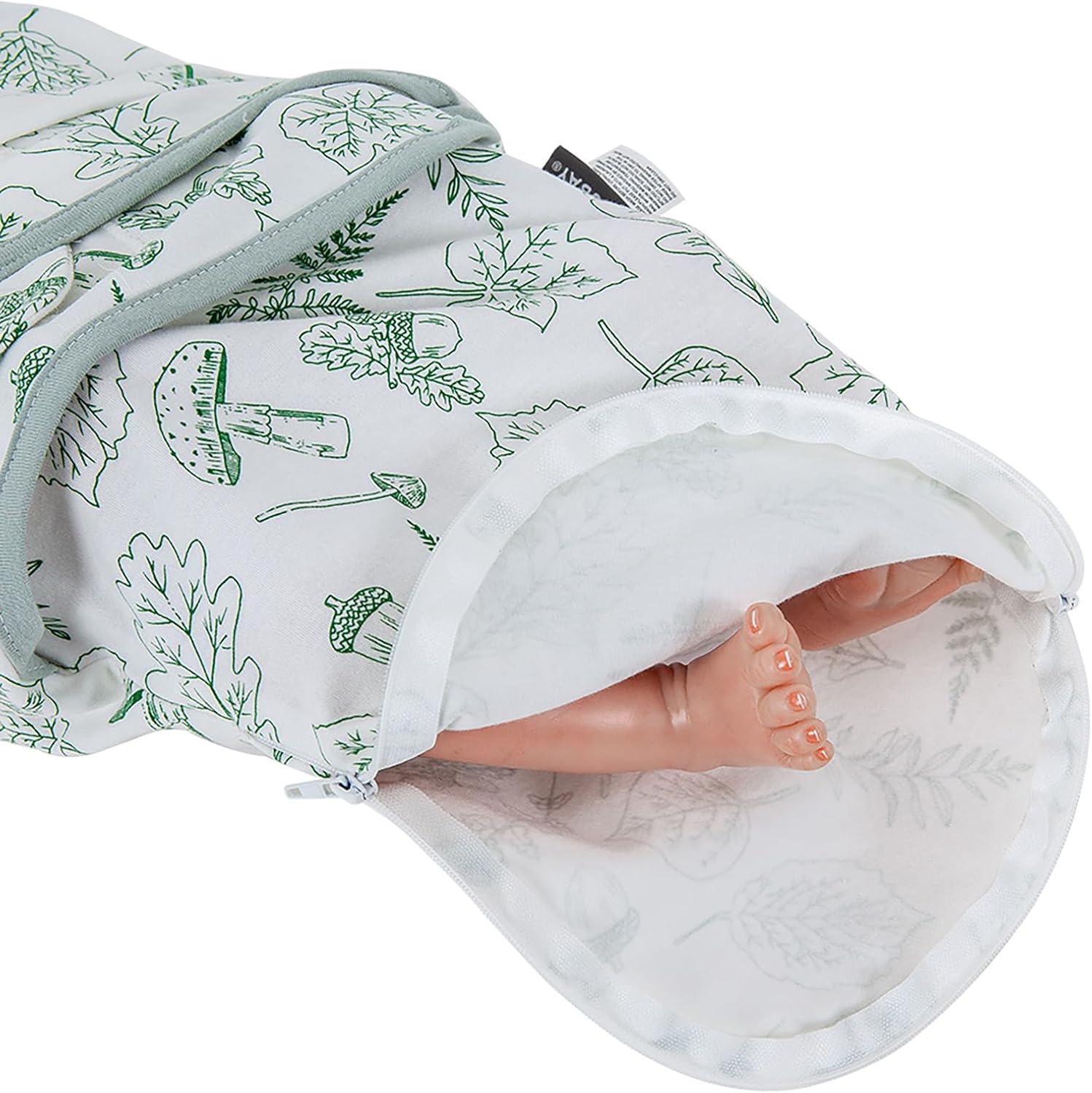 HOUSBAY Baby Swaddle Blanket Boy Girl, Super Soft 100% Cotton Newborn Adjustable Swaddles for 3-6 Months, 2-Way Zipper Sleep Sack 1 Pack