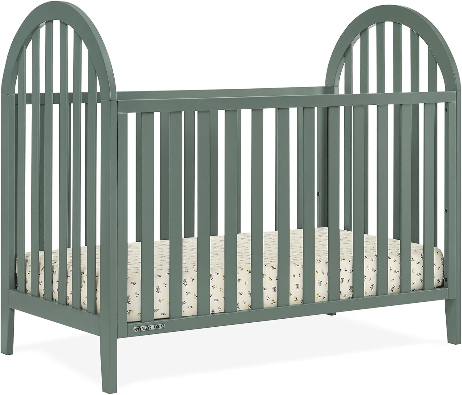 Delta Children Milano 4-in-1 Convertible Crib - Greenguard Gold Certified, Grassy Glen