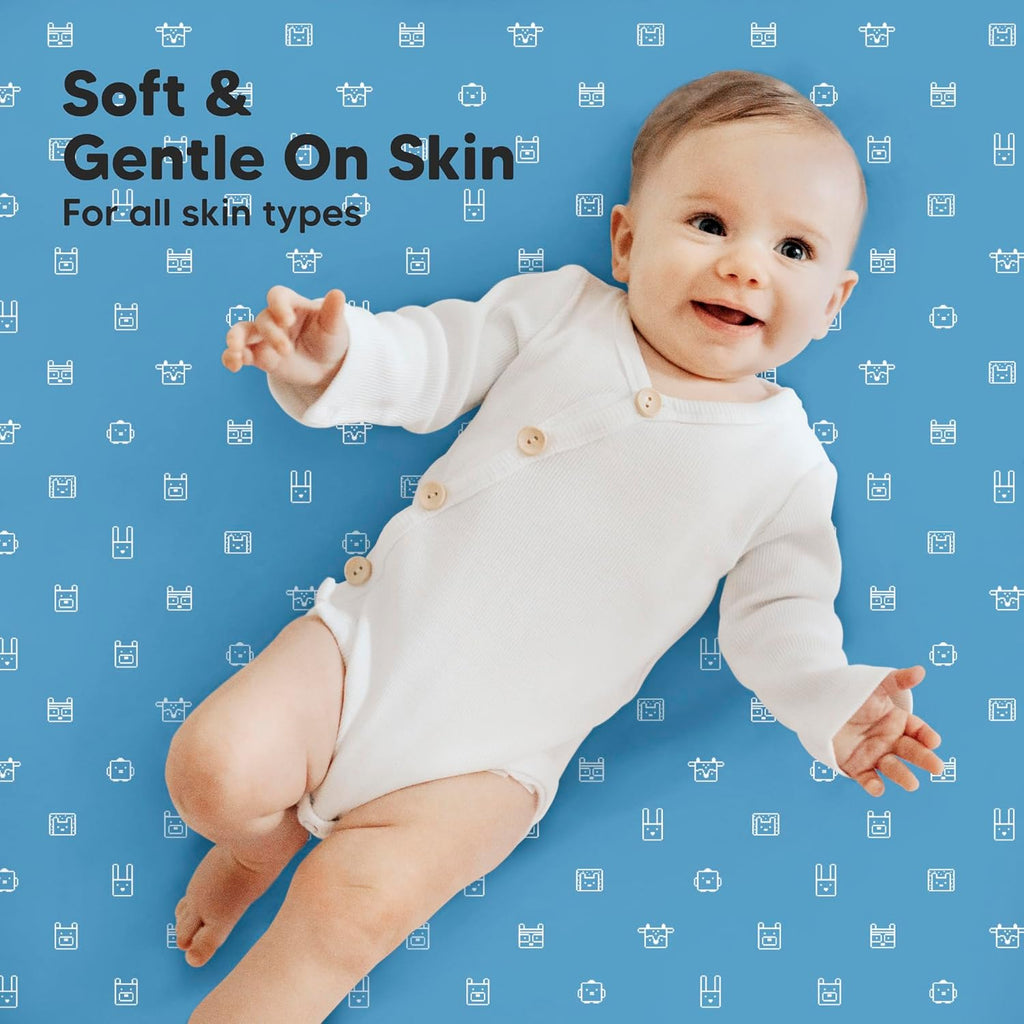 2-Pack Mini Crib Sheets Fitted - 38x26 Pack N Play Sheets for Pack and Play Mattress, Organic Cotton, Soft & Breathable Playard Bedding, Neutral Mini Toddler Bed Cover for Boys, Girls (KeaPixel)