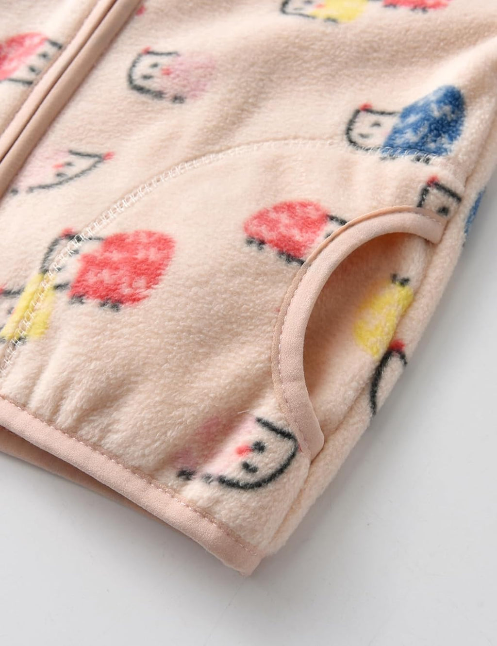 Kids Printed Polar Fleece Jacket Toddler Baby Boys Girls Autumn Winter Warm Sherpa Lining Outerwear Soft Lightweight