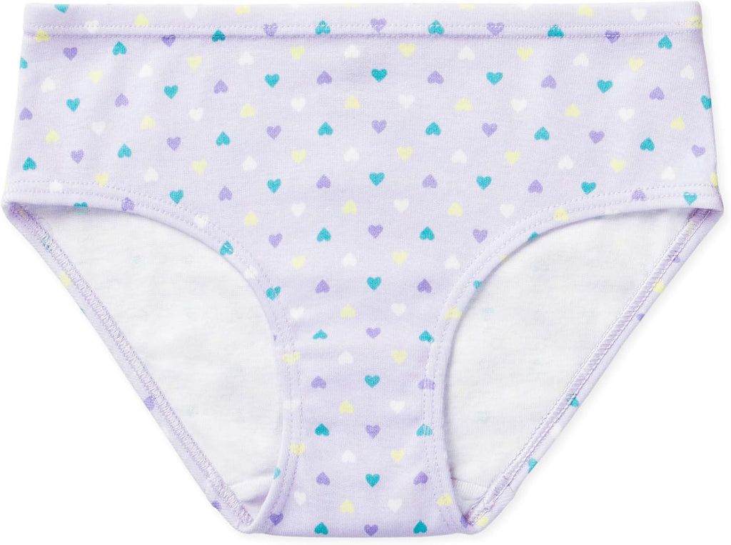 Lucky & Me Girls 100% Organic Cotton Underwear Briefs, Gracie 7 Pack