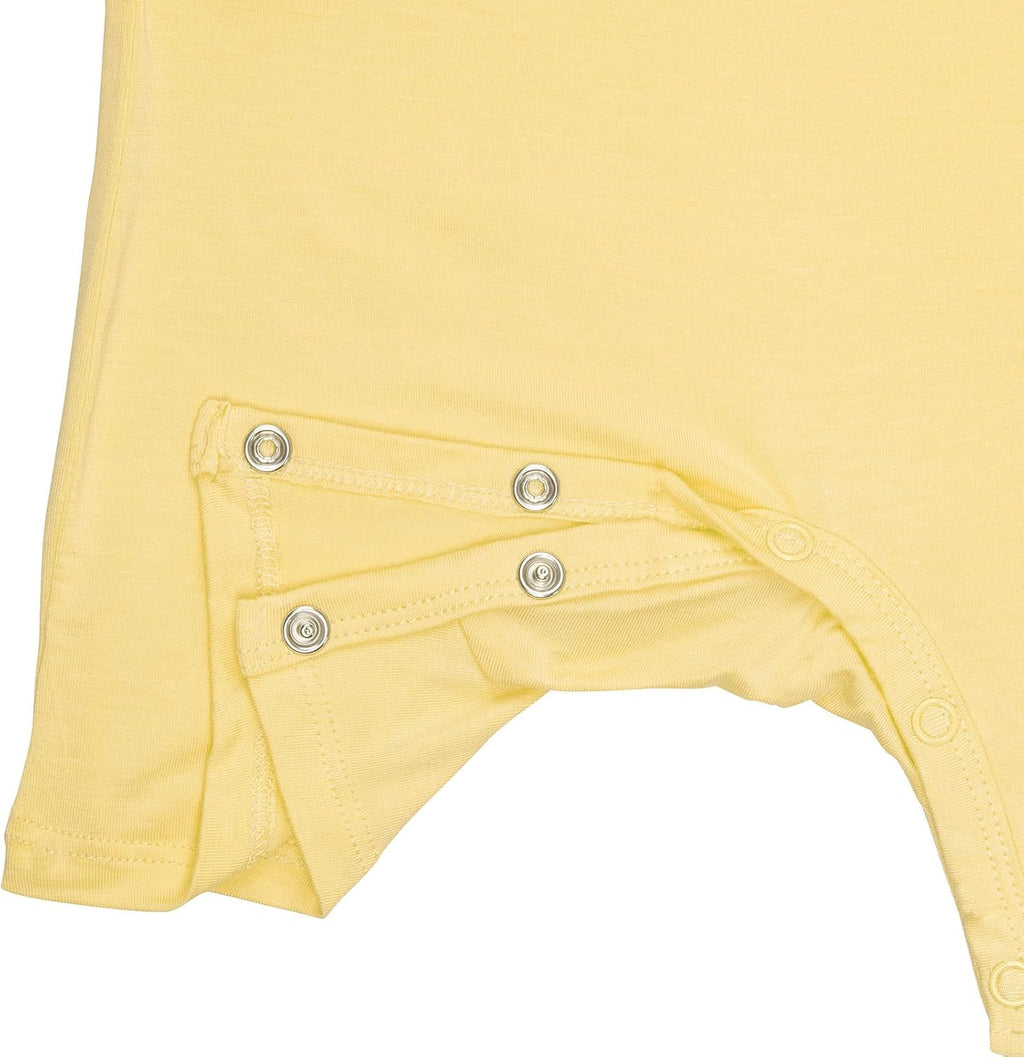 GUISBY Rayon Baby Pajamas, Short Sleeve Footless Rompers, Snap Closure Sleeper for Boy Girls