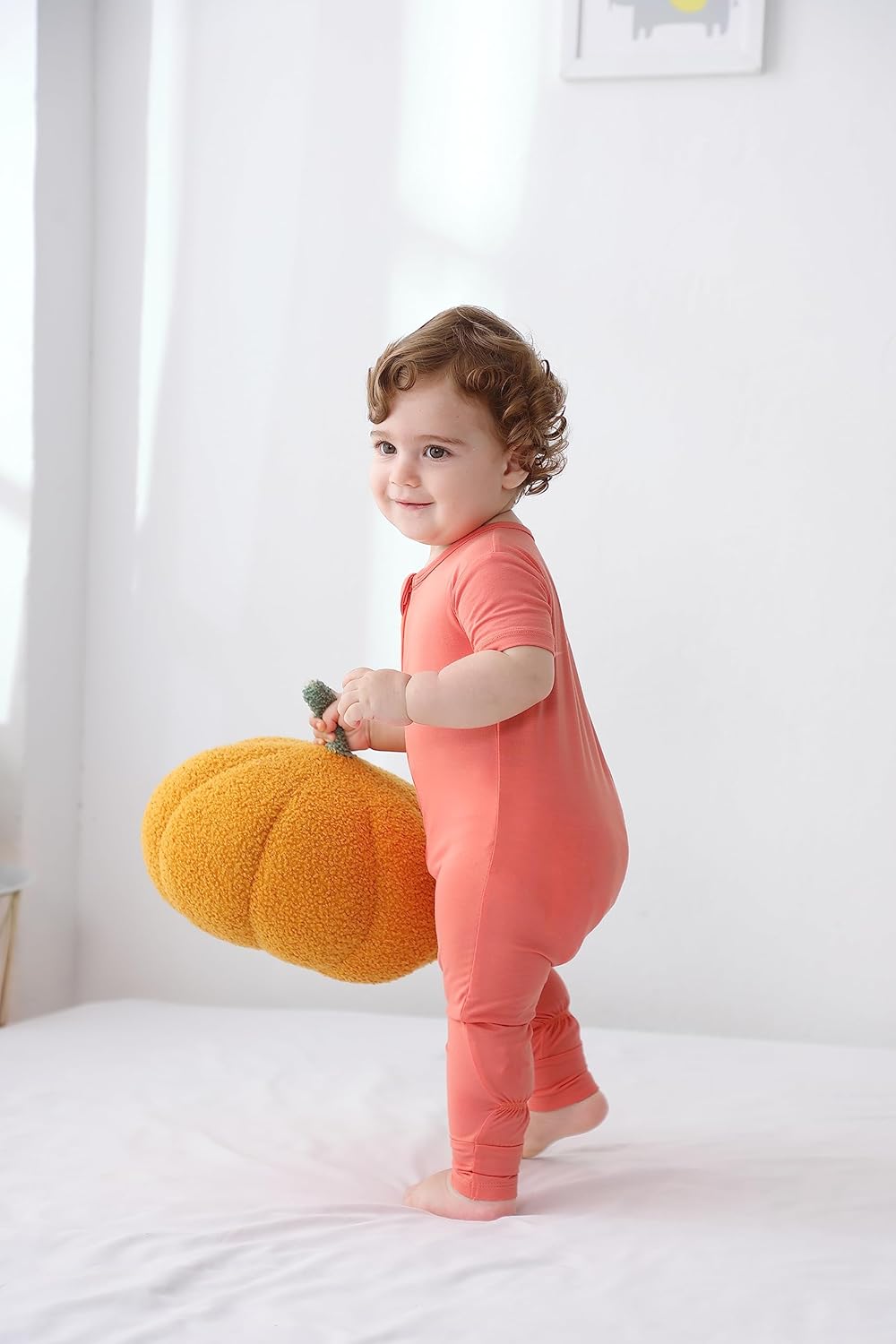 GUISBY Rayon Made from Bamboo Baby Pajamas, Summer Short Sleeve Footless Rompers, 2 Way Zipper Sleeper