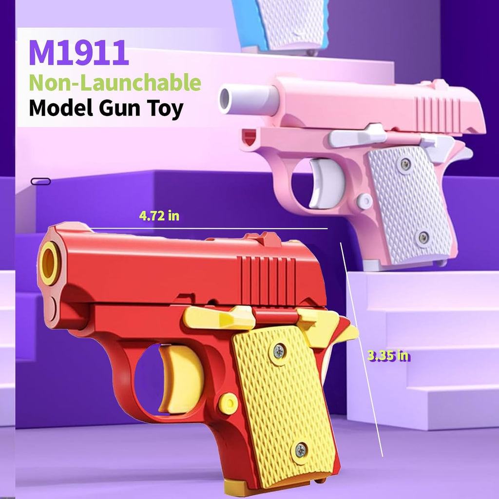 1911 3D Printed Small Pistol Toys, Stress Relief Pistol Toys for Adults, Fidget Toys Suitable for Relieving ADHD, Anxiety, Suitable Toys for Friends Adults and Kids Best Gift