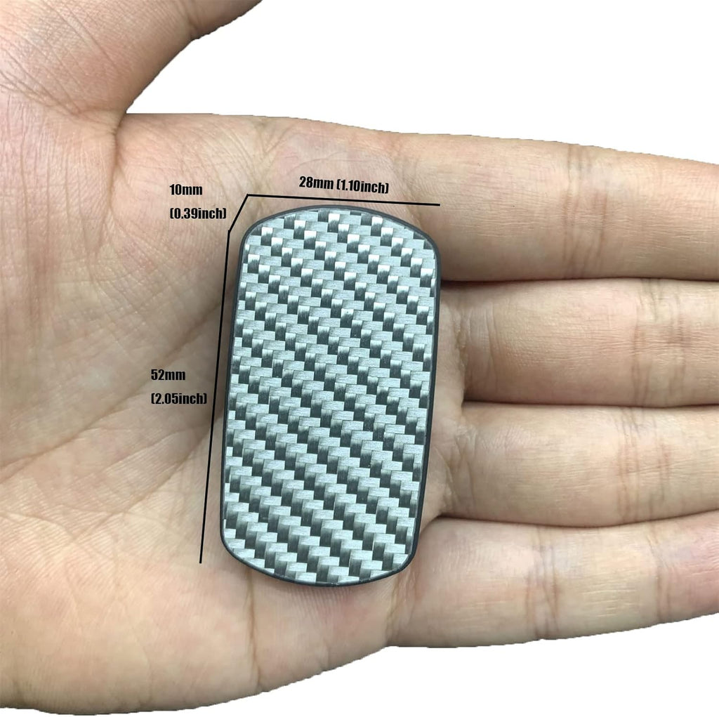 Rectangular Block Carbon Fiber Push Haptic Slider Adult Fidget Toys EDC ADHD Tool Anti-Anxiety Fidget Slider Stress Relief Toys Cool Stuff for Men (Silver Texture)