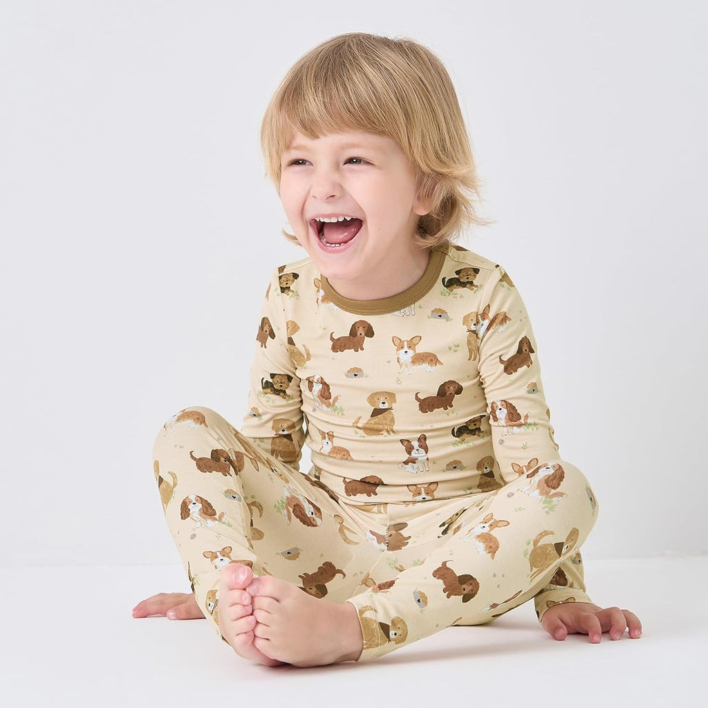 pureborn Baby Viscose From Bamboo Pajamas Set Pjs - Kids Toddler Girl Snug Fit Viscose Sleepwear 2pcs 18M-8Y