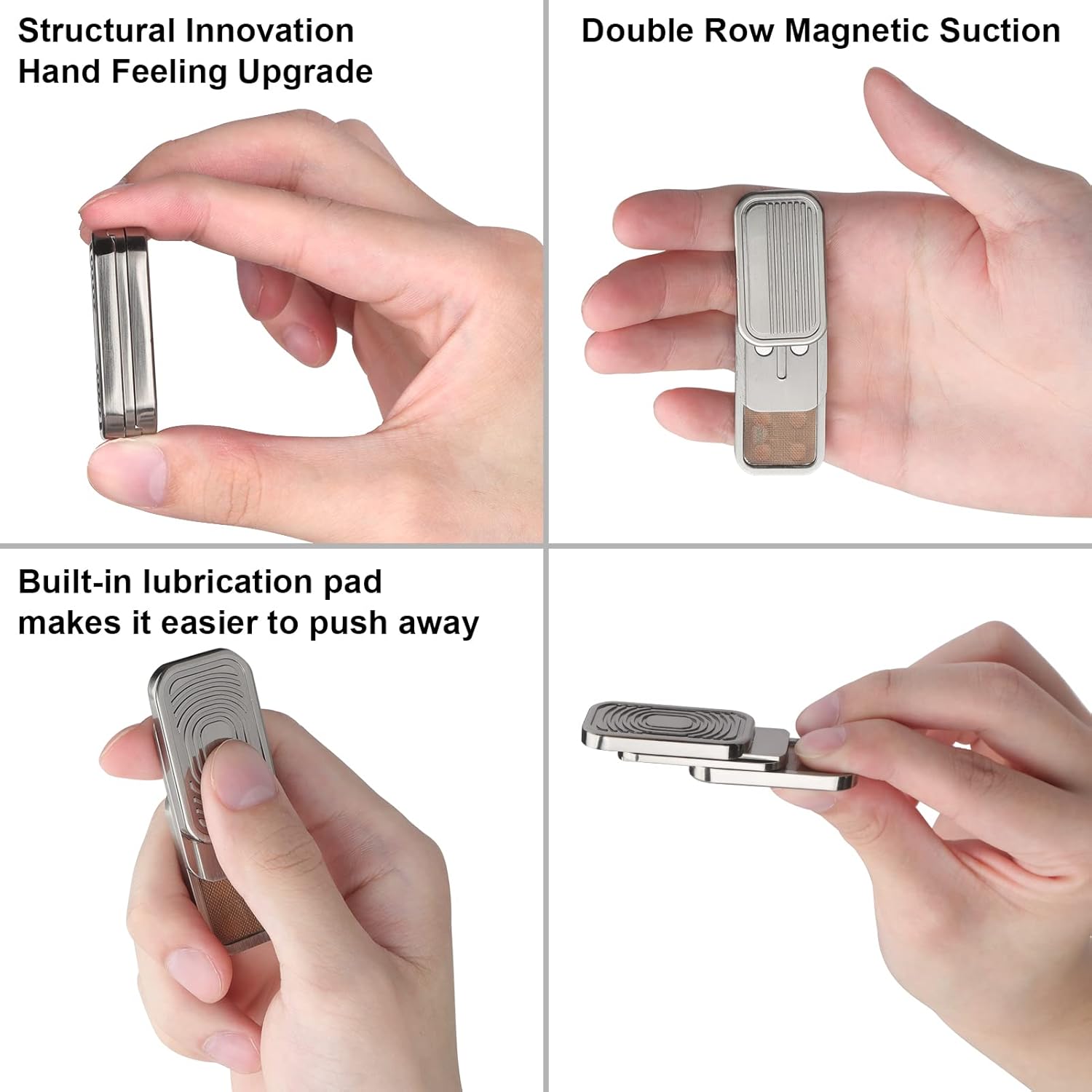 Magnetic Fidget Slider,Office Desk Adult Fidget Toys,Metal Push Card Stress Relief Toy,Magnetic Fidget Toy for Autism ADHD Special Needs