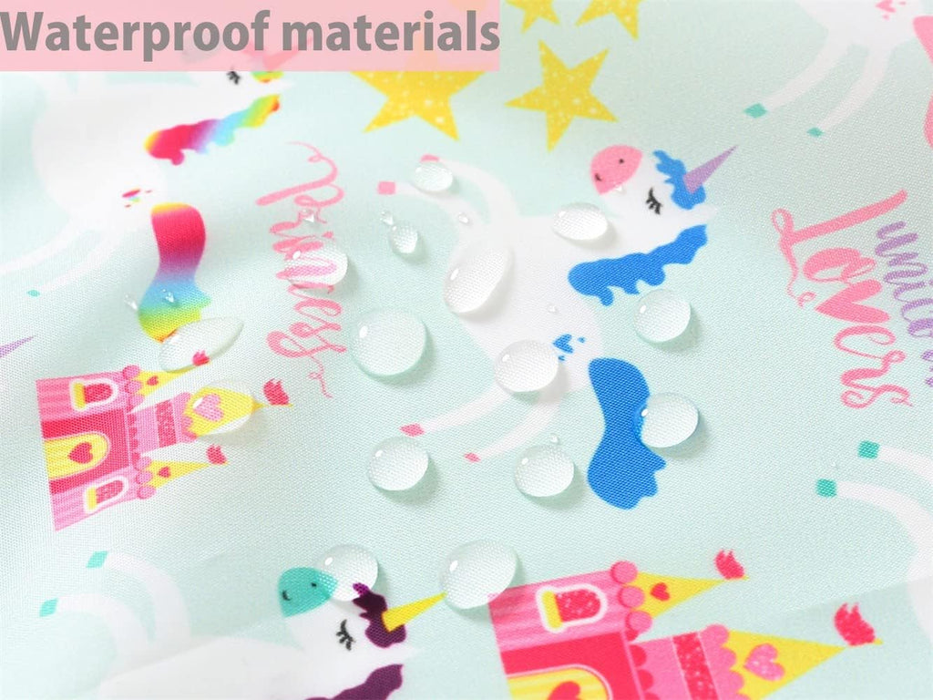 5 Pack Long Sleeve Bib,Baby Toddler Waterproof Sleeved Bib for 6-30 Months Reusable with Catch-all Pocket