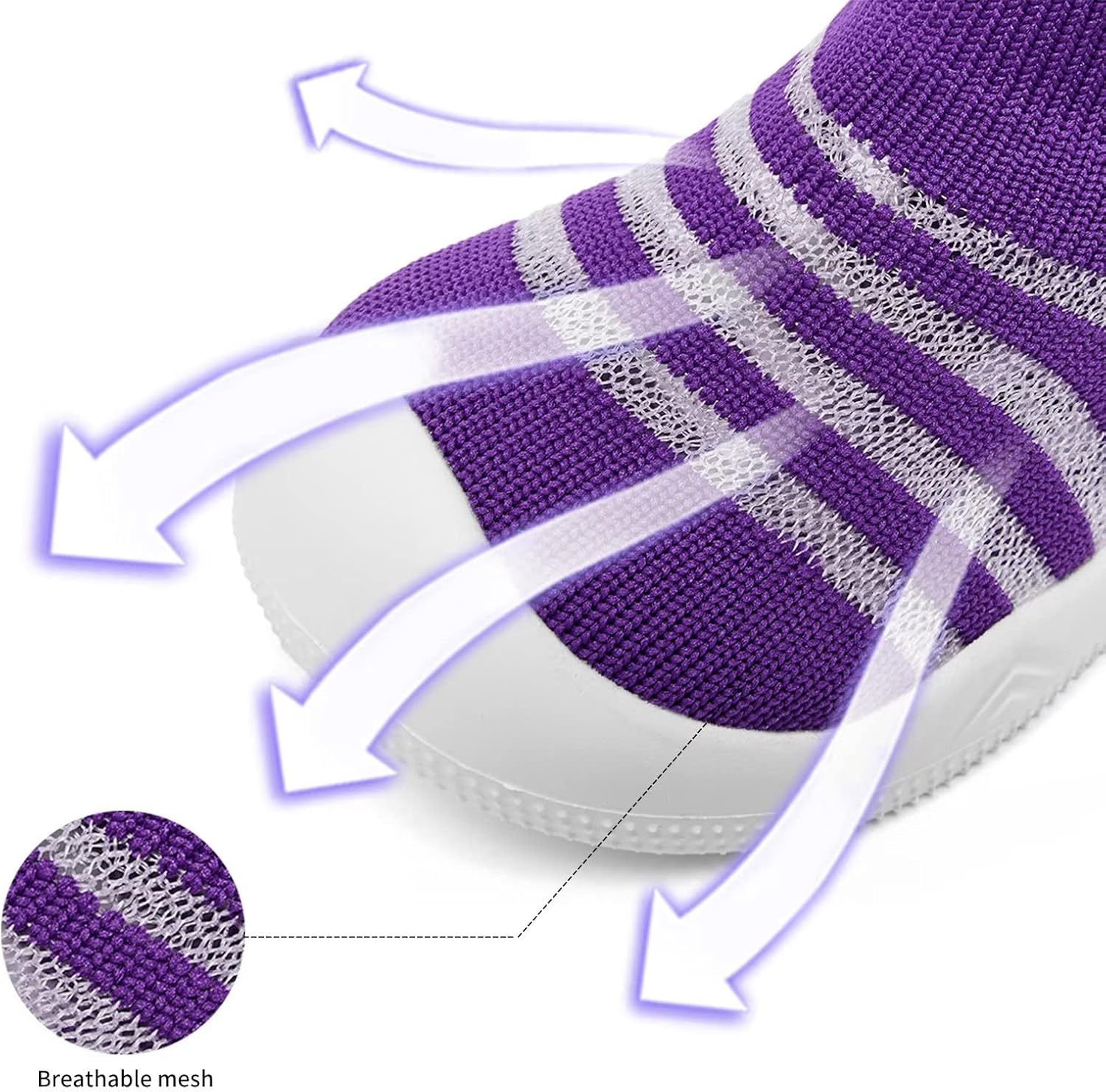 Eashi Baby Boy Girl Non-Skid Indoor Infant Walking Shoes Breathable Warm Elastic Sock Shoes with Memory Sole Protect Toes Outdoor Sneakers