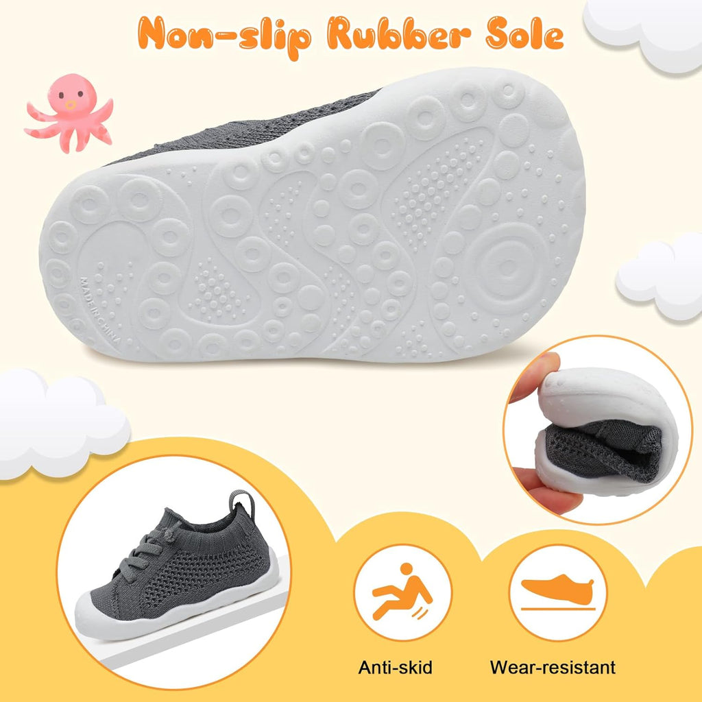 JIASUQI Baby Shoes for Toddler Boys Girls Sneakers Slip on Walking Shoes for Babies