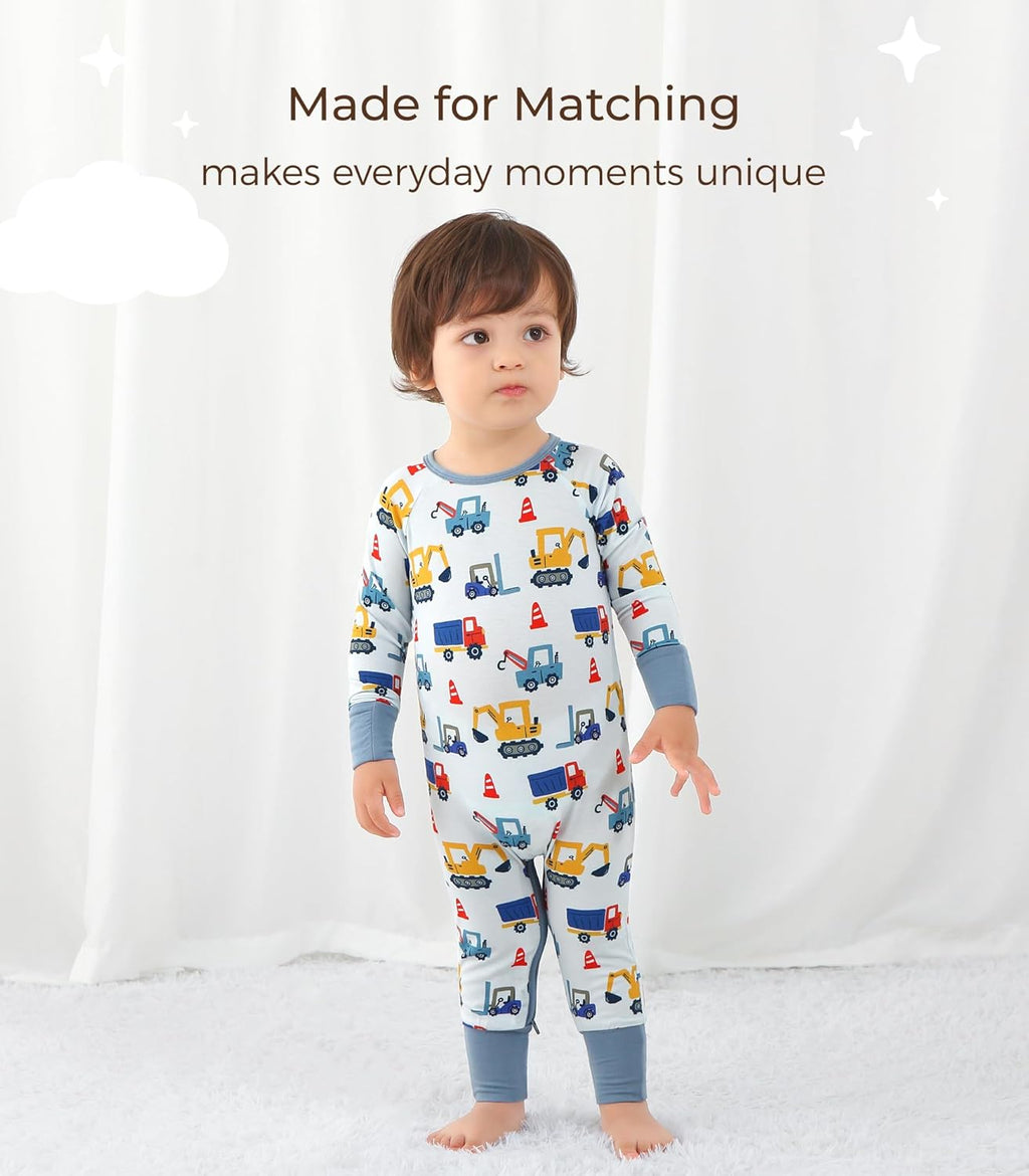 Baby Boys Girls Romper Long Sleeve Jumpsuits Infant Unisex One-Piece Bamboo Viscose Zipper Mitten Rompers