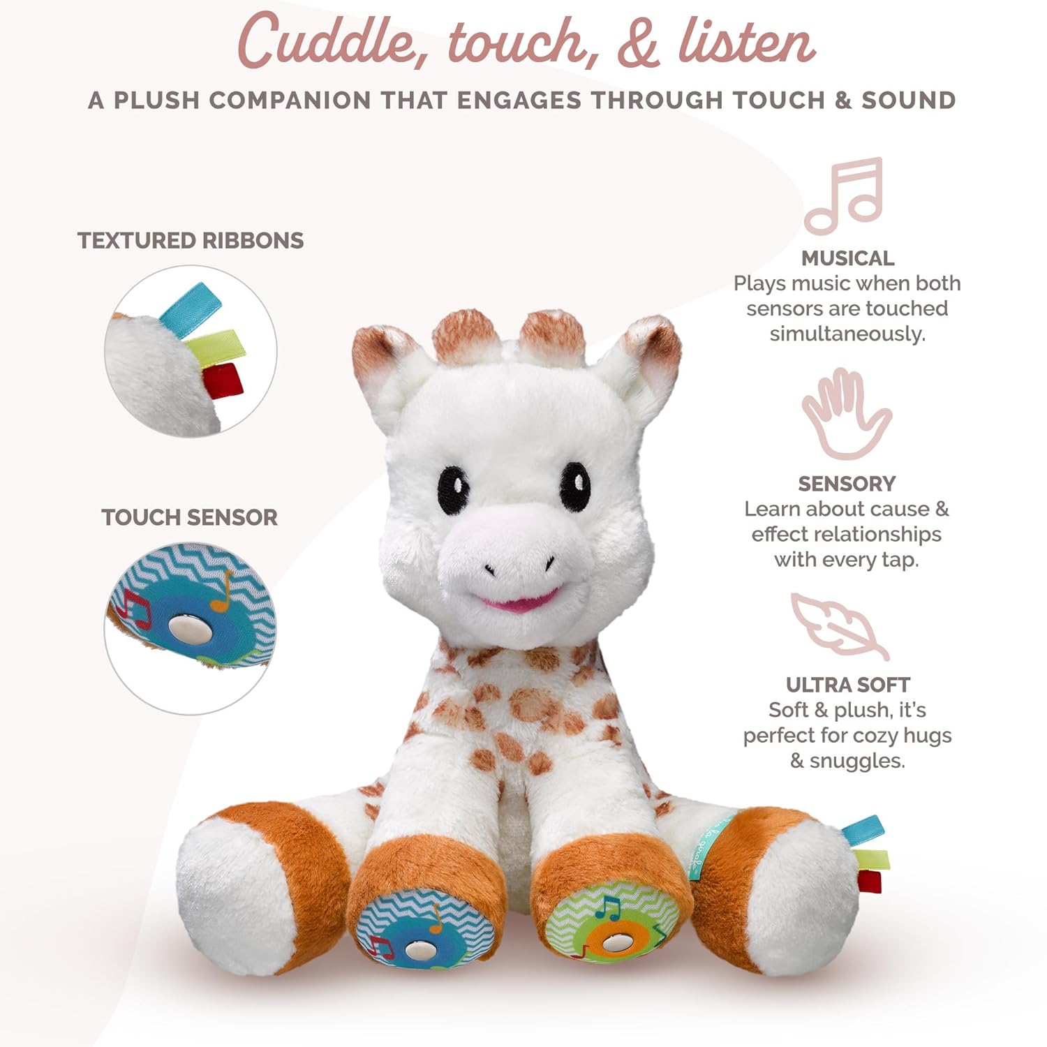 Sophie la girafe Touch & Play Music Plush | Make Music with Interactive Touch | A Toy for The Whole Family