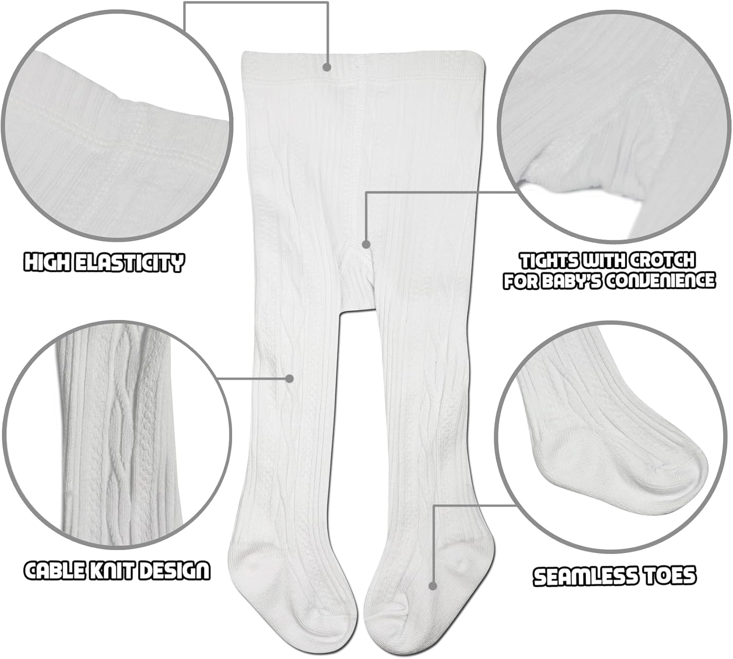 Baby Girls Tights Cable Knit Cotton Leggings Stockings for Newborn Infants Toddler
